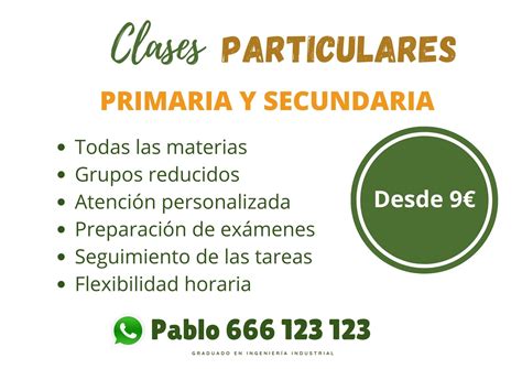 cartel de clases particulares|Flyers de clases particulares editables 